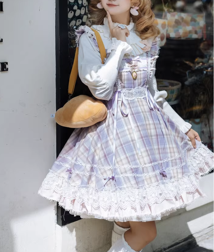 Miaoplus - Sweet Lolita Plaid JSK Multicolors Lucky Bag