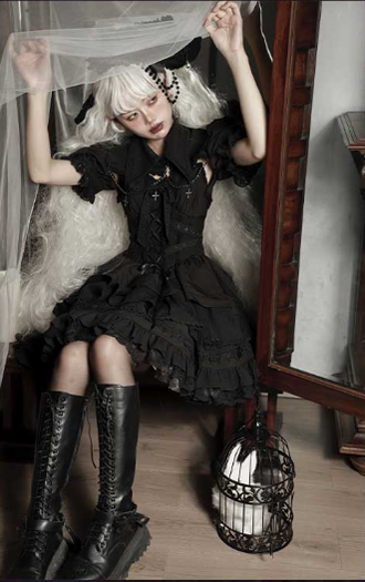 OCELOT - Contract Cross - Gothic Sweet Lolita Short Dress