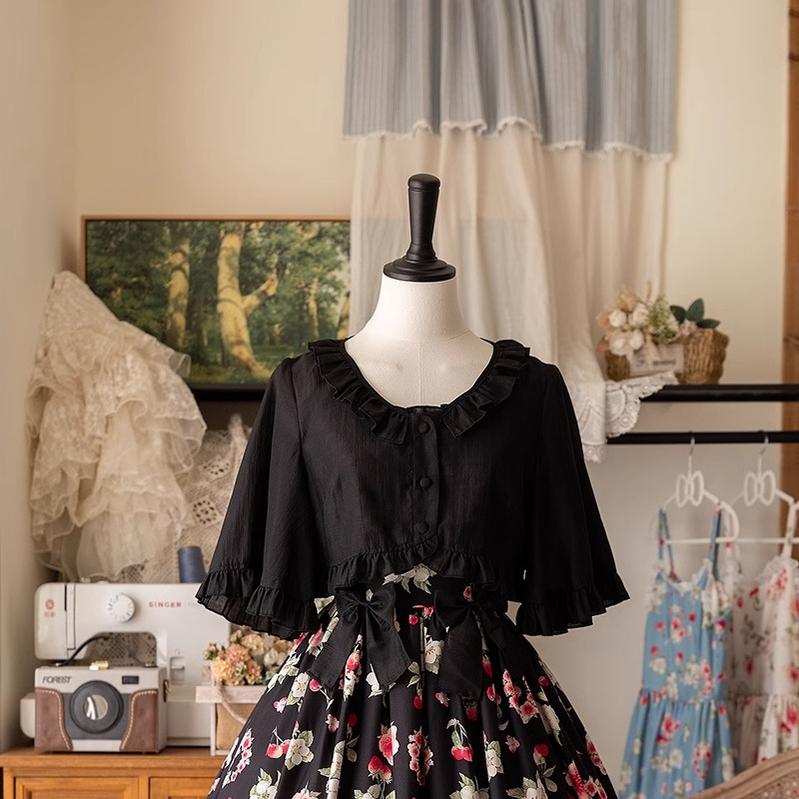 Forest Wardrobe - Summer Berry Picture Book - Elegant Lolita Thin Cardigan Ruffled Sleeve Innerwear Solid Color