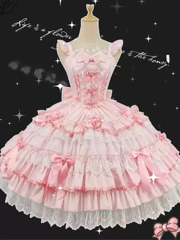 ZhiJinYuan - Love Notebook - Old School Lolita JSK Vintage Doll Tiered Dress