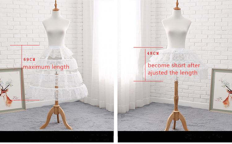 Manyiluo - Adjustable Hollowed-out Cool Lolita Petticoat