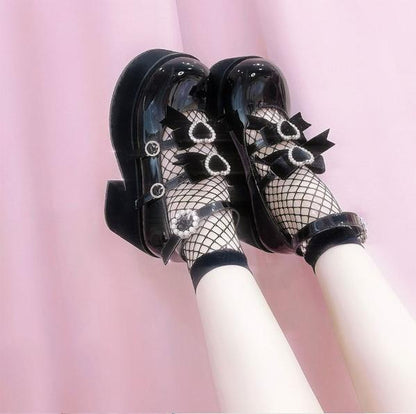 Sheep Puff - Sweet Lolita Heel Punk Platform Shoes