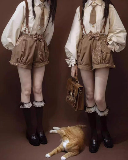 Piggy Bun - Famous Detective Goose - Ouji Lolita Shorts Set, Pockets