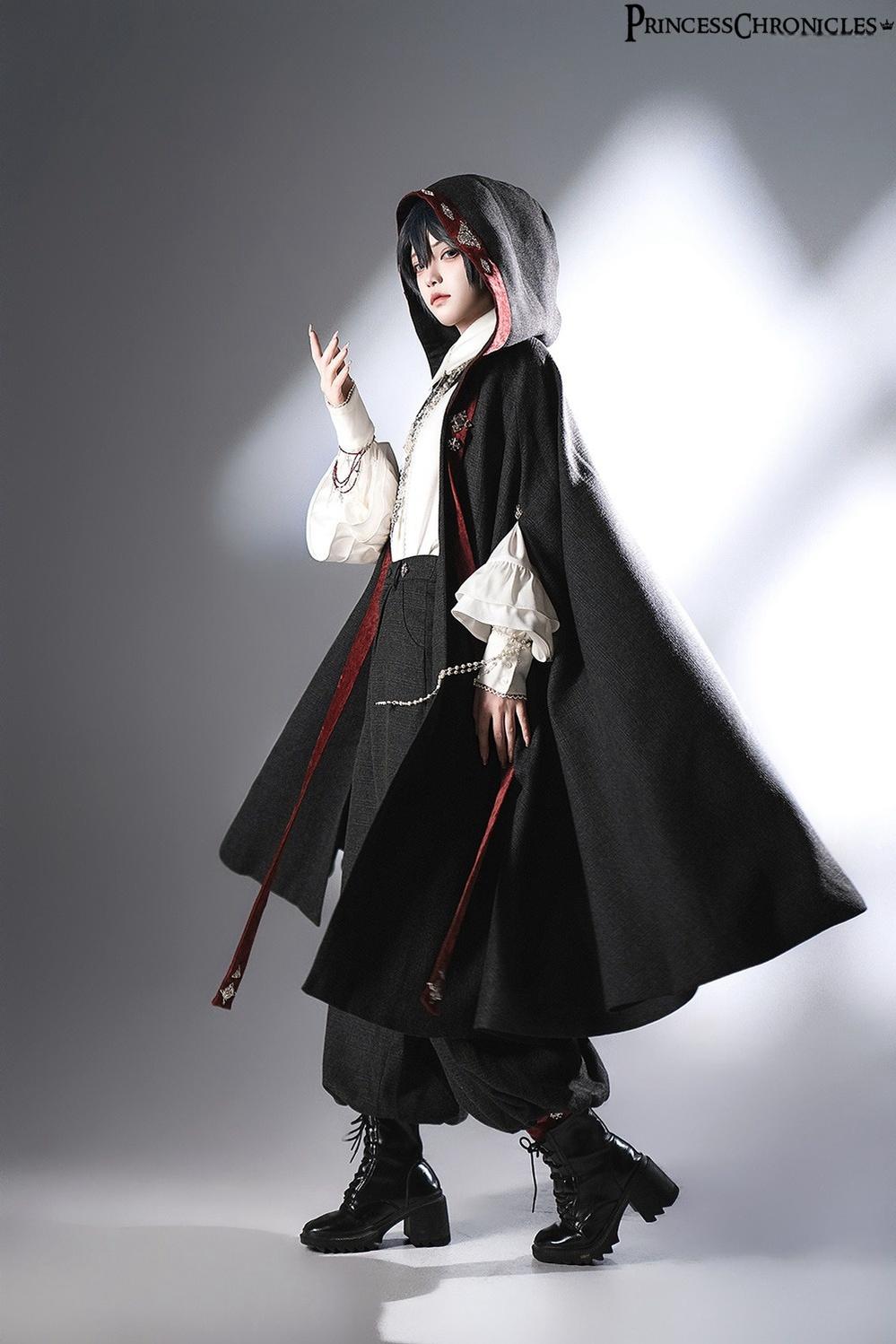 Princess Chronicles - Divine Covenant - Retro Ouji Lolita Pants Suit Male Lolita Long Cape
