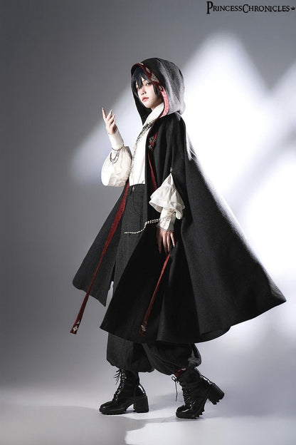Princess Chronicles - Divine Covenant - Retro Ouji Lolita Pants Suit Male Lolita Long Cape