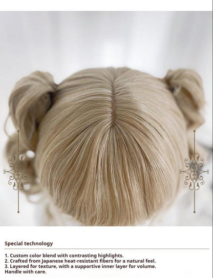 Pippi Palace - Retro Lolita Wig Double Ponytail Sweet Lolita Curl Wig