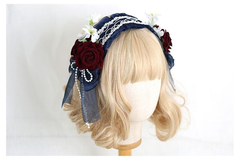 Xiaogui - Elegant Lolita Floral Lace Handmade Headband