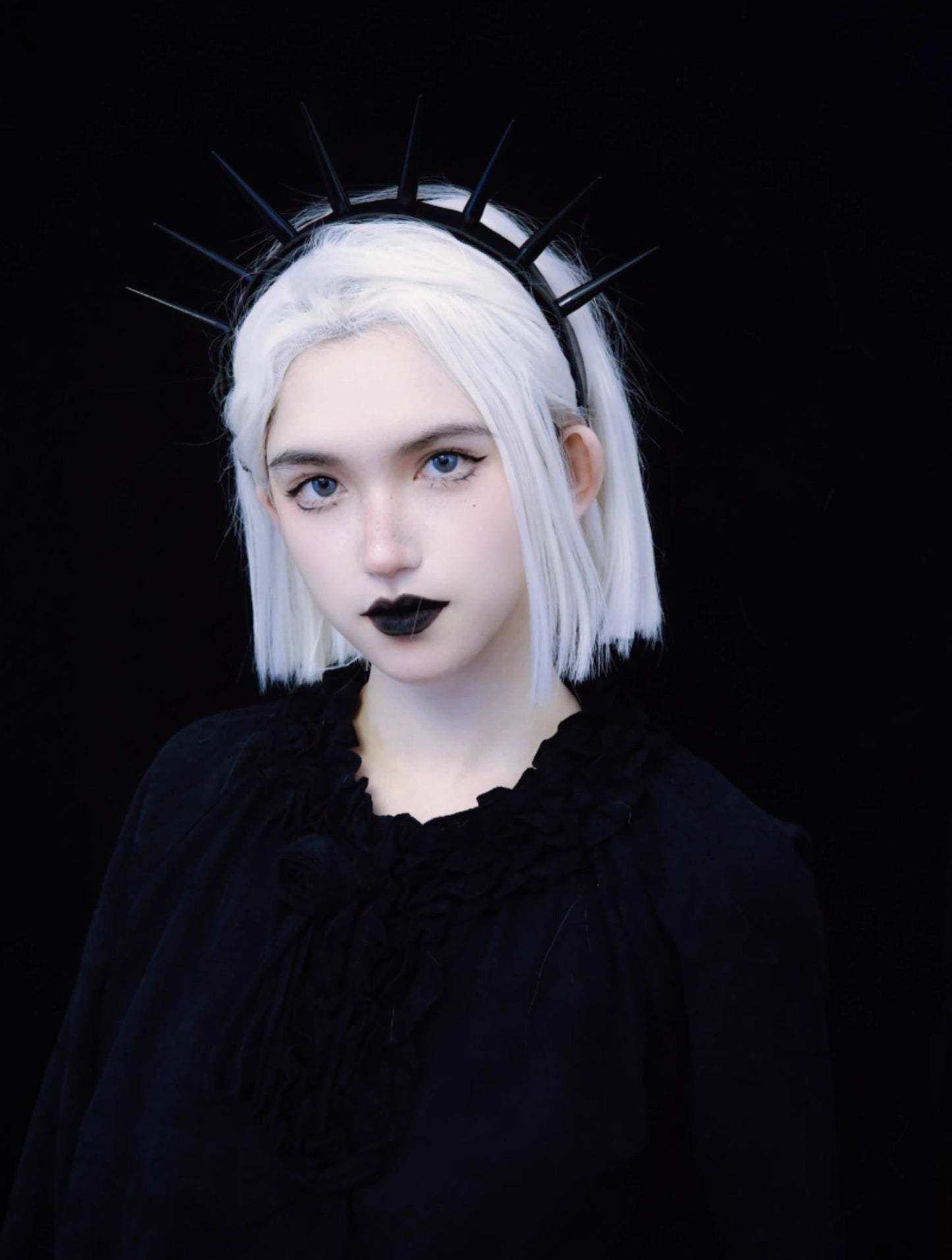 Strange Sugar - Punk Gothic Lolita KC Faux Leather Rivet Hair Accessories