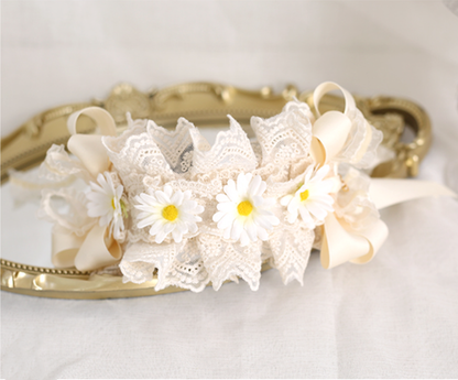Xiaogui - Sweet Lolita Ivory Lace bow Hair Accessories