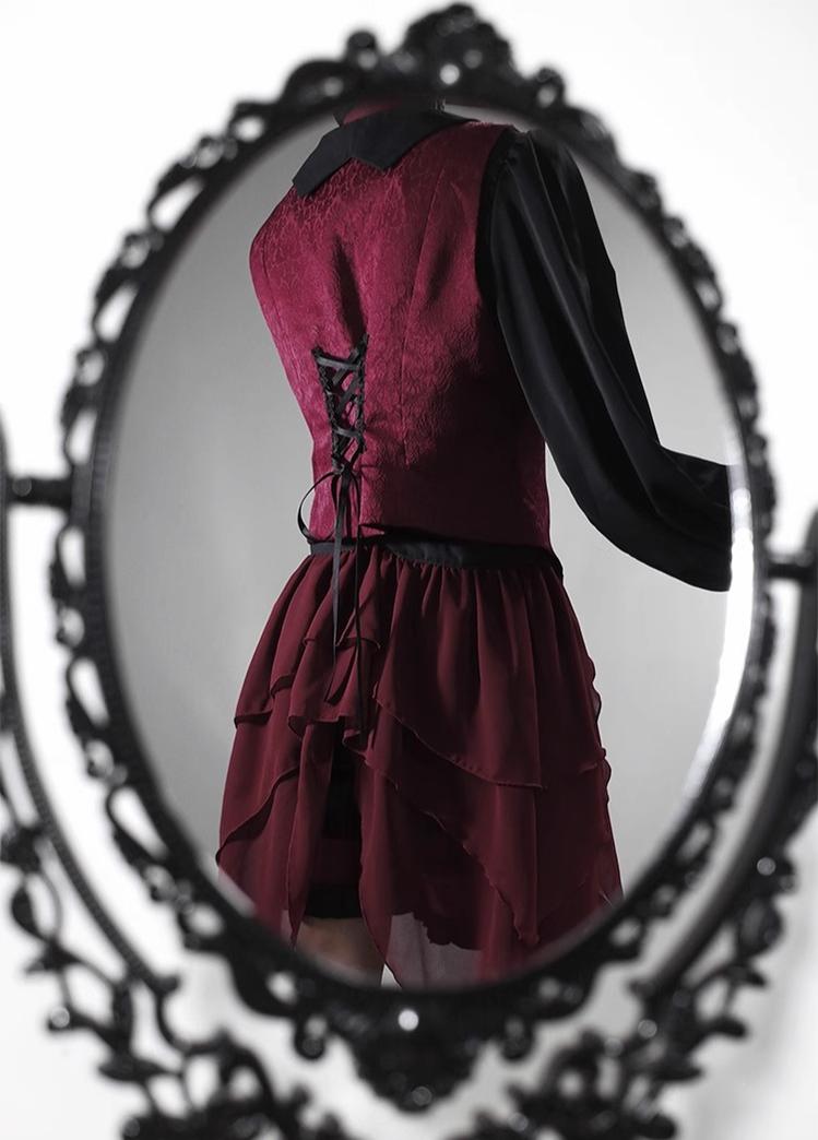 CastleToo - Evil Twins - Ouji Lolita Vest Shorts Skirt Set