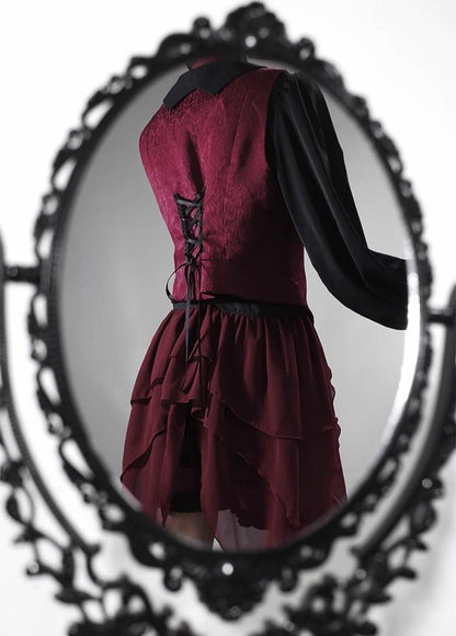 CastleToo - Evil Twins - Ouji Lolita Vest Shorts Skirt Set