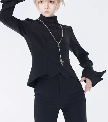 Princess Chronicles - Yan Ye - Gothic Lolita Cross Shaped Rose Necklace