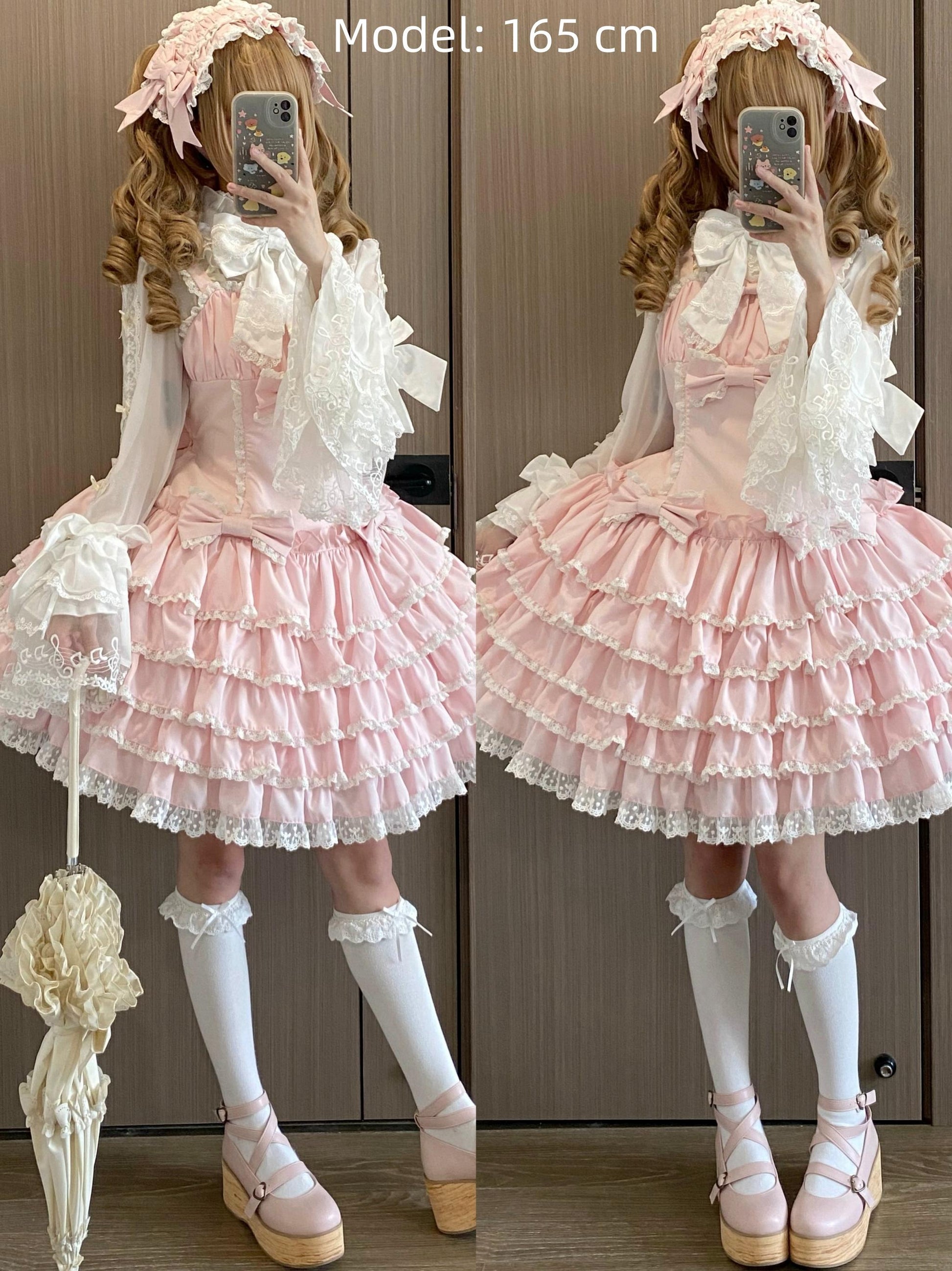 Nn Star - Half Sugar Ism - Sweet Lolita JSK Low Waist Dress With Tiered Hem