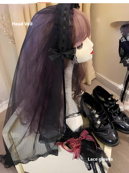 Doujiang - Rose Cage - Gothic Lolita Dress Black Suspender Dress