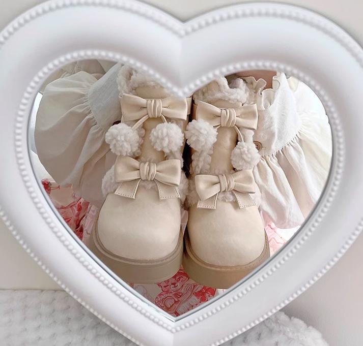 Beauty Bunny - Furry Bear - Winter Cute Lolita Shoes Short Snow Boots