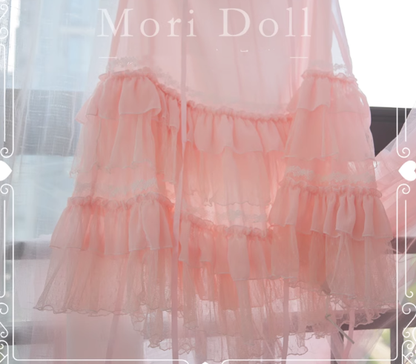 Mori Doll - Elegant Lolita Flounce Hemline Skirt Multicolors
