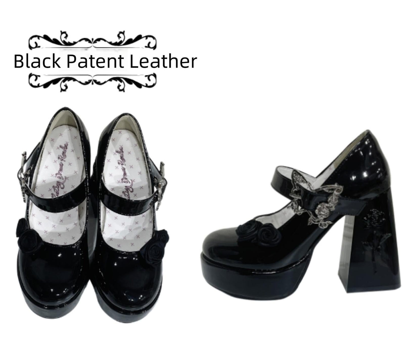 Dreamland - Cyclic Wonders - Elegant Lolita High Platform Shoes with Butterfly and Rose Details