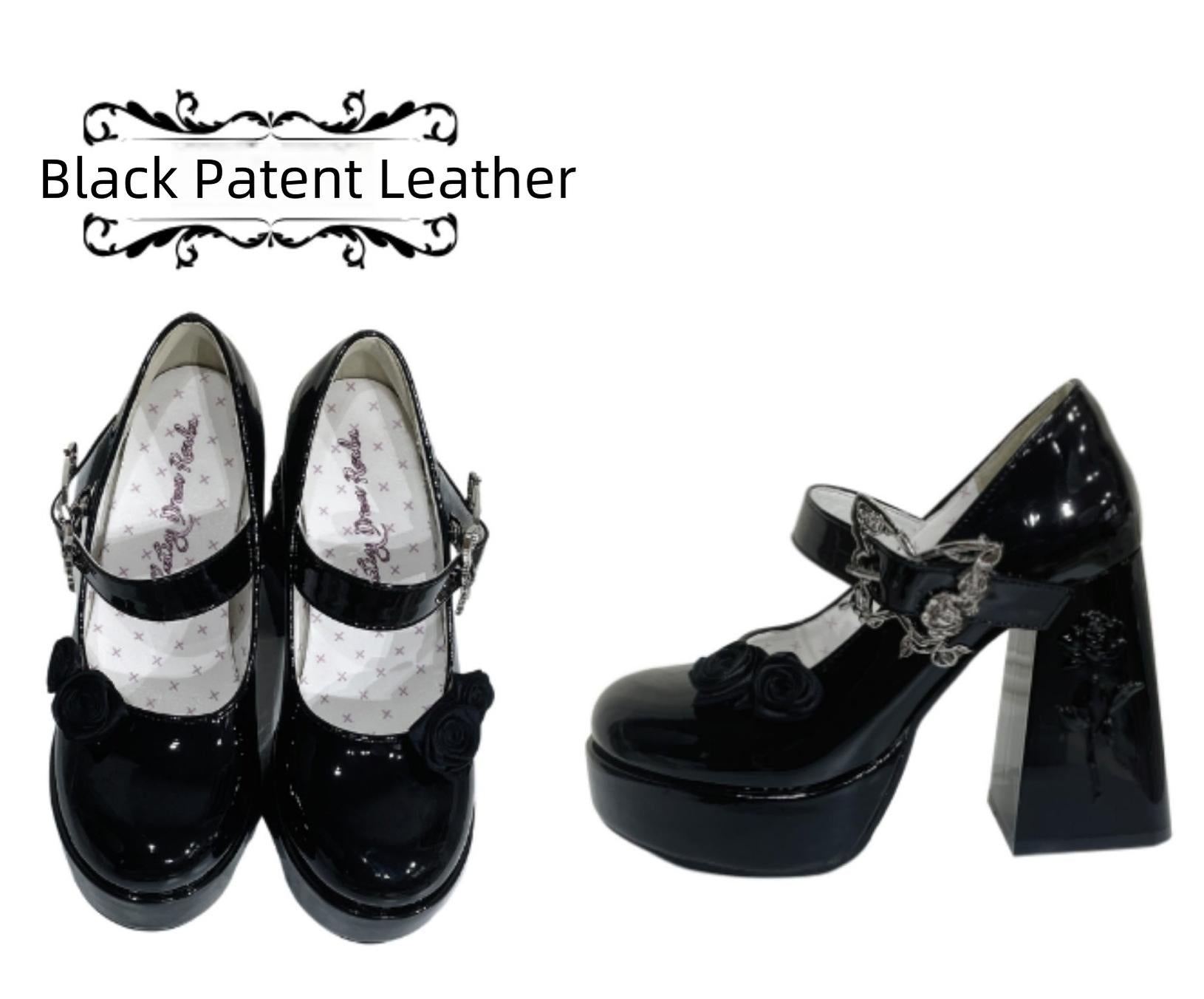 Dreamland - Cyclic Wonders - Elegant Lolita High Platform Shoes with Butterfly and Rose Details