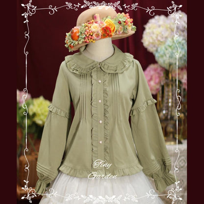 Tiny garden - Cute Lolita Blouse Long Sleeve Lolita Shirt