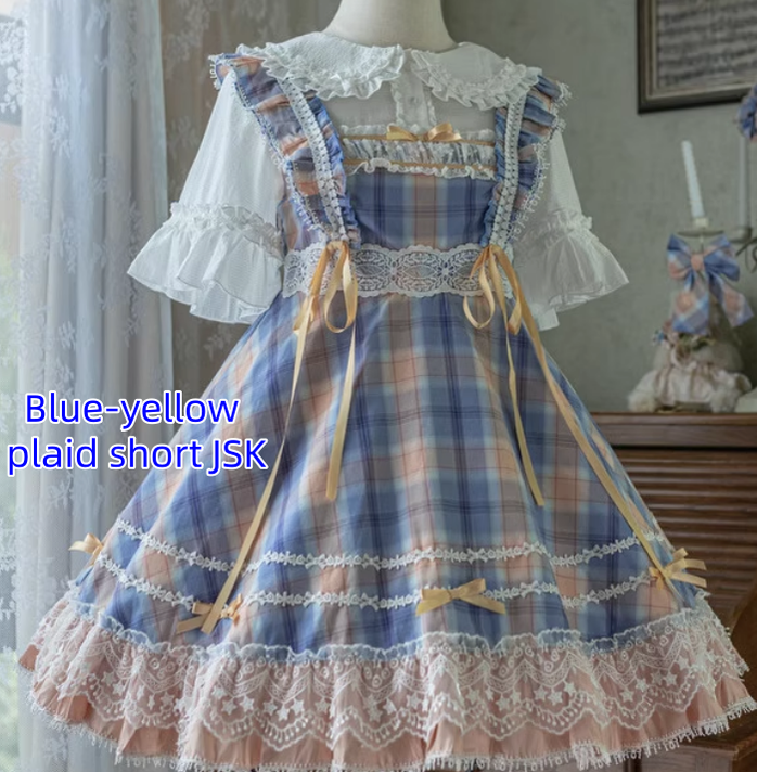 Miaoplus - Sweet Lolita Plaid JSK Multicolors Lucky Bag