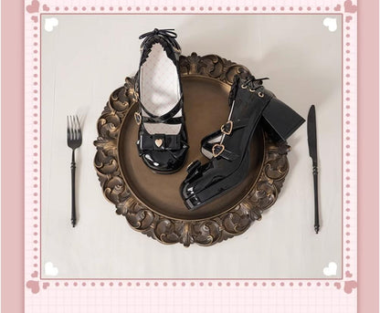 Milk Bun Bunny - Sweet Lolita High Heel Bow Princess Lolita Shoes