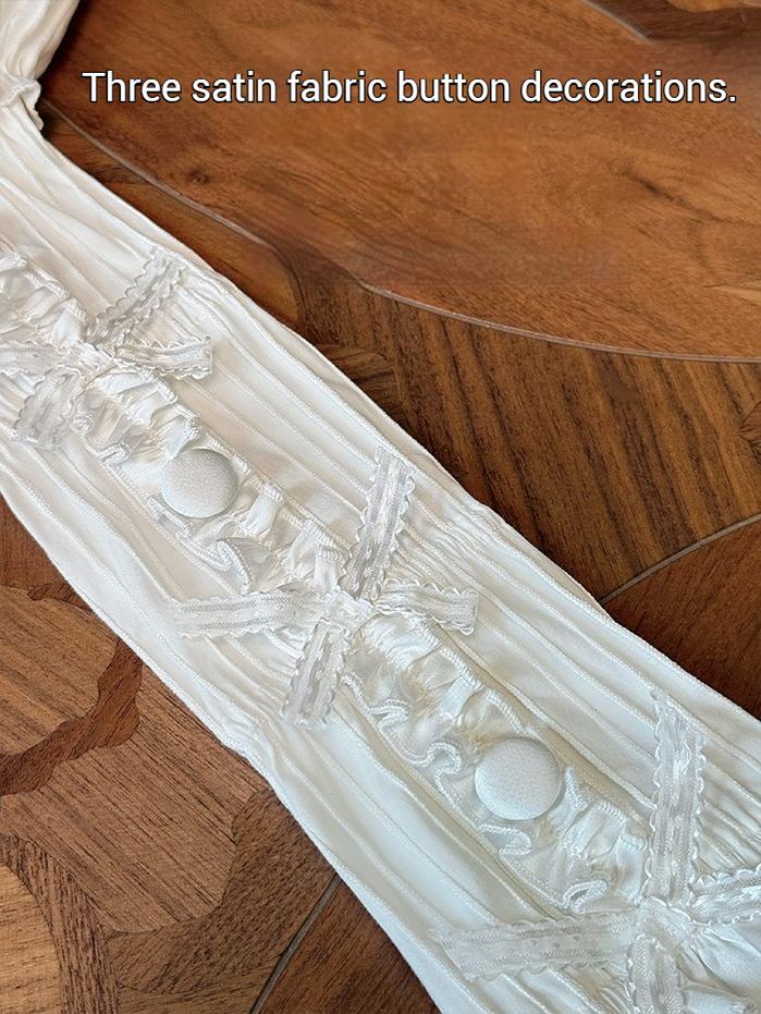 Shuang Sheng Xiao Xiong - Bite The Cake - White Sweet Lolita Blouse, Lace-Up Back