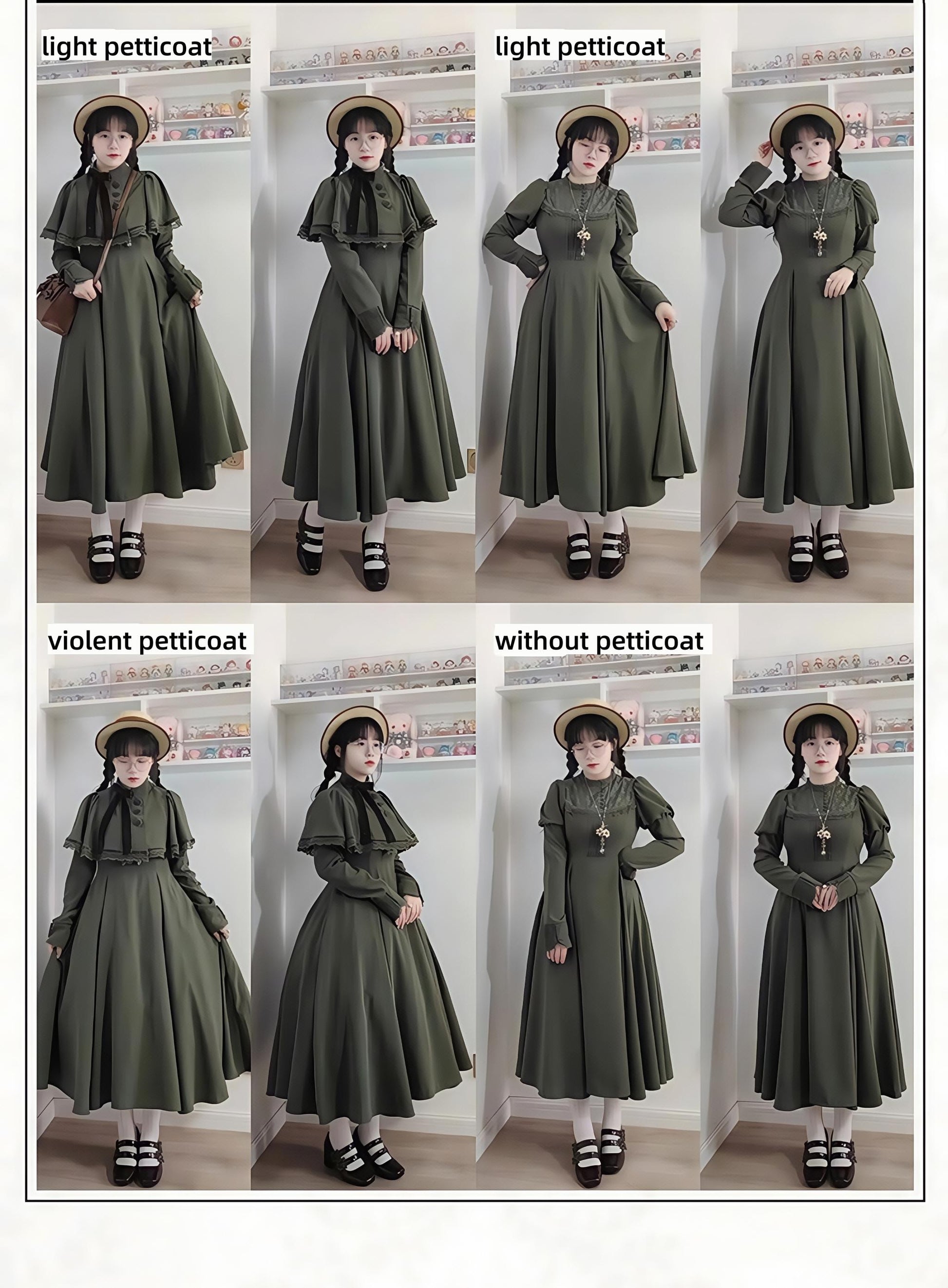 KINOKOKO - Aslan Blessings - Classic Lolita OP Seven-panel Slim Fit Dress with Cape