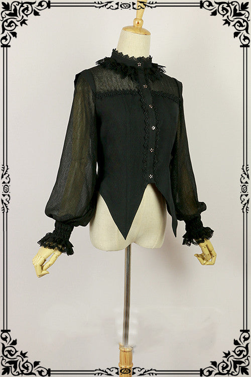 Fanzy Fantasy - Halloween Lolita Shirt Gothic Bat Collar