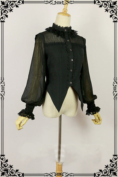 Fanzy Fantasy - Halloween Lolita Shirt Gothic Bat Collar