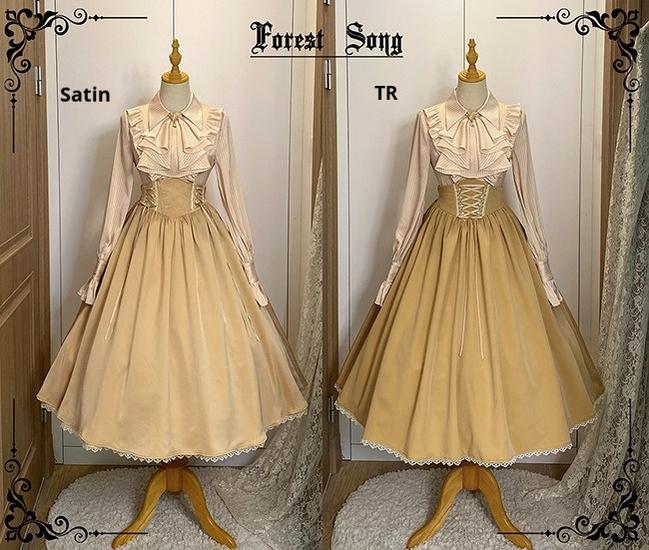 Forest Song - Astris - Classic Lolita SK Double-sided Wearing Fishbone Skirt