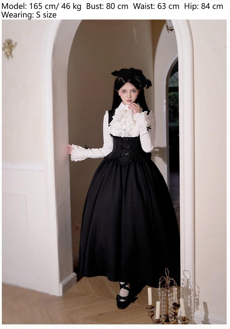 With PUJI - Silent Whisper - Classic Lolita Bust-supporting Long Dress, Shirt