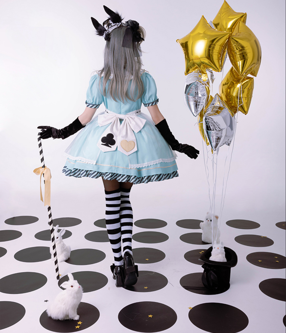 Confession Balloon - Alice in Wonderland - IP Collab Sweet Lolita OP Dress and KC