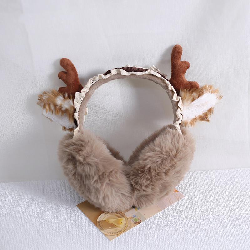 Xiaogui - Christmas Foldable Antlers Earmuffs Lolita KC