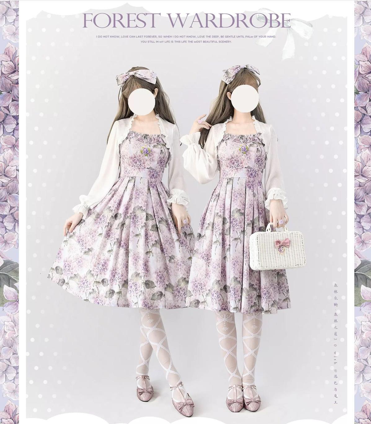 Forest Wardrobe - Forest Basket 3.0 - Vintage Lolita JSK Dress for Summer