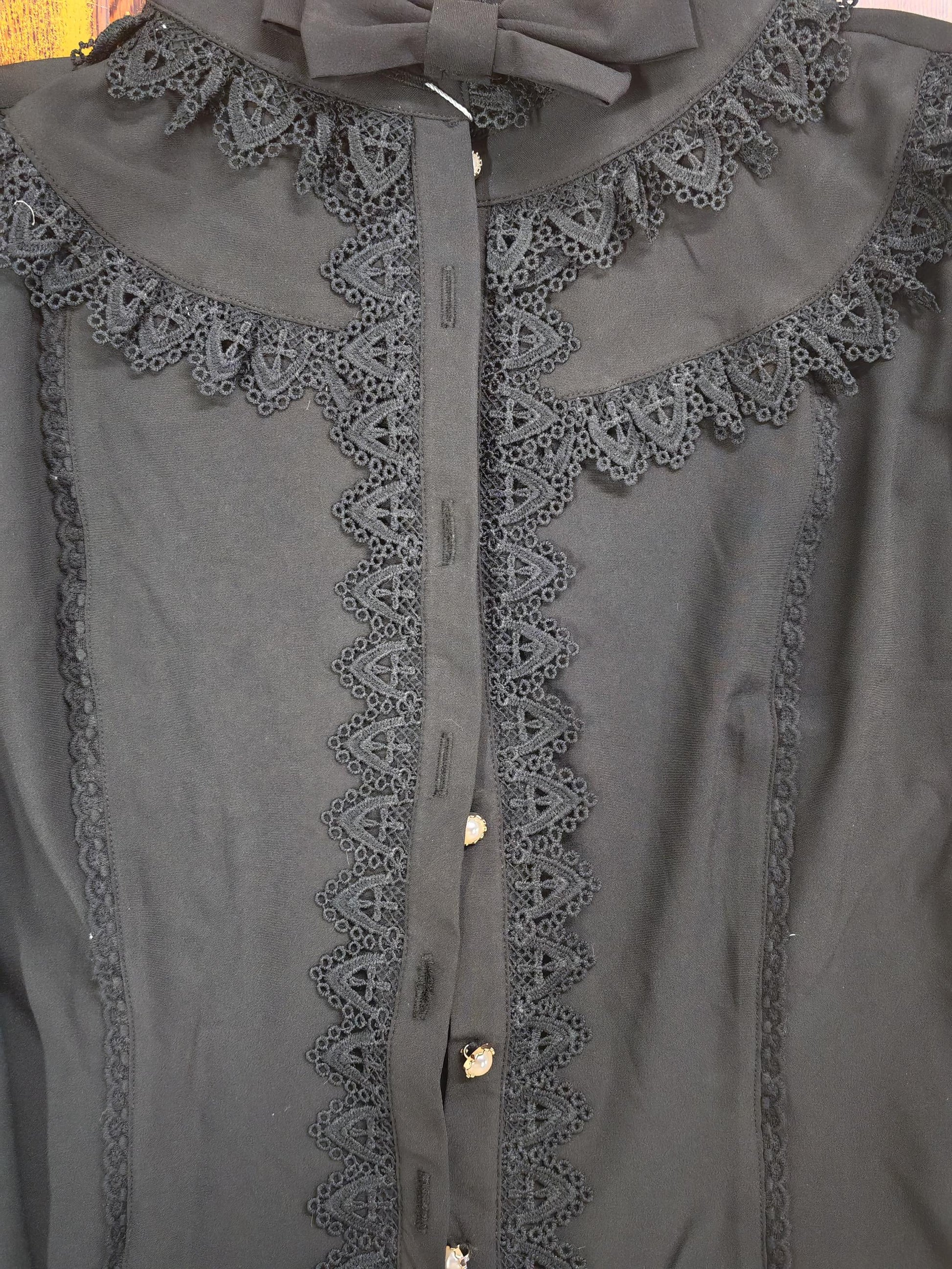 Yilia Lolita - Stand Collar Classic Lolita Blouse