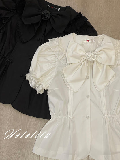 Nololita - Nightingale - Old School Lolita Shirt with Detachable Sleeves