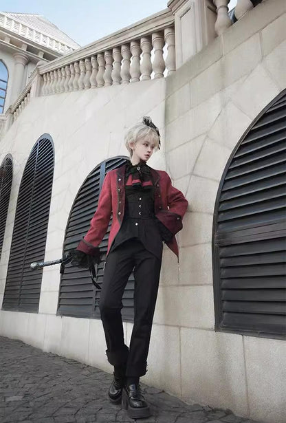 CastleToo - Coffin of Pilgrimage - Medieval European Ouji Lolita Shirt & Pants Suit