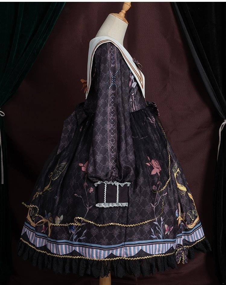 OCELOT - Classic Lolita OP Sailor Collar Elegant Lolita Dress