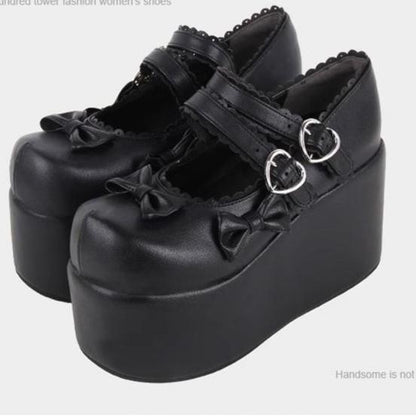 Angelic Imprint - Angelic Imprint - Punk Lolita Shoes High Platform Shoes with Bow