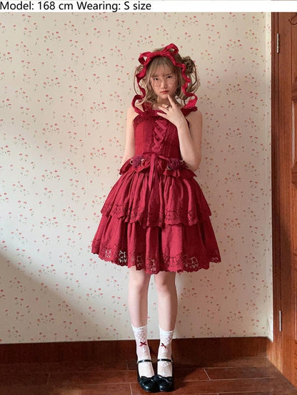 Miss Point - Forest Waltz - Classic Lolita Tiered Skirt Multi-layer Embroidered SK