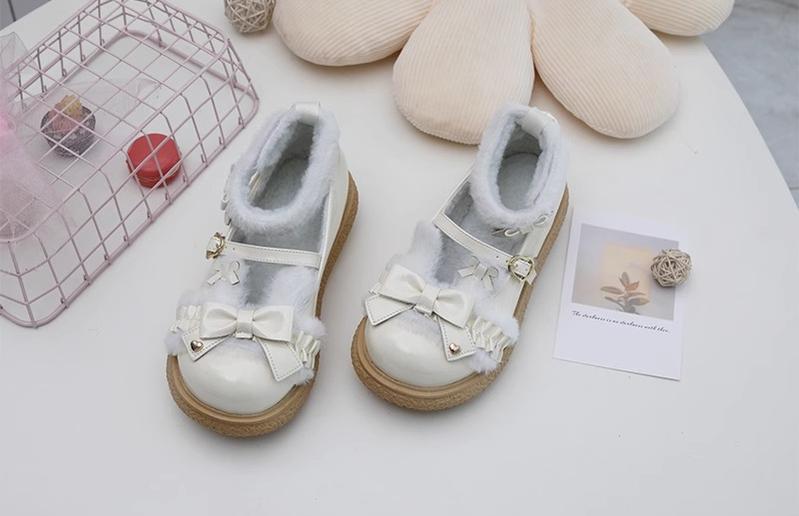 Fairy Godmother - Winter Girly Lolita Shoes Lolita Ankle Strap Shoes