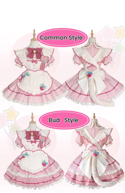 Sakurahime - Berry Bubble - Cute Lolita OP Dress Two Kawaii Styles