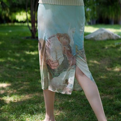 Western painting figure skirt