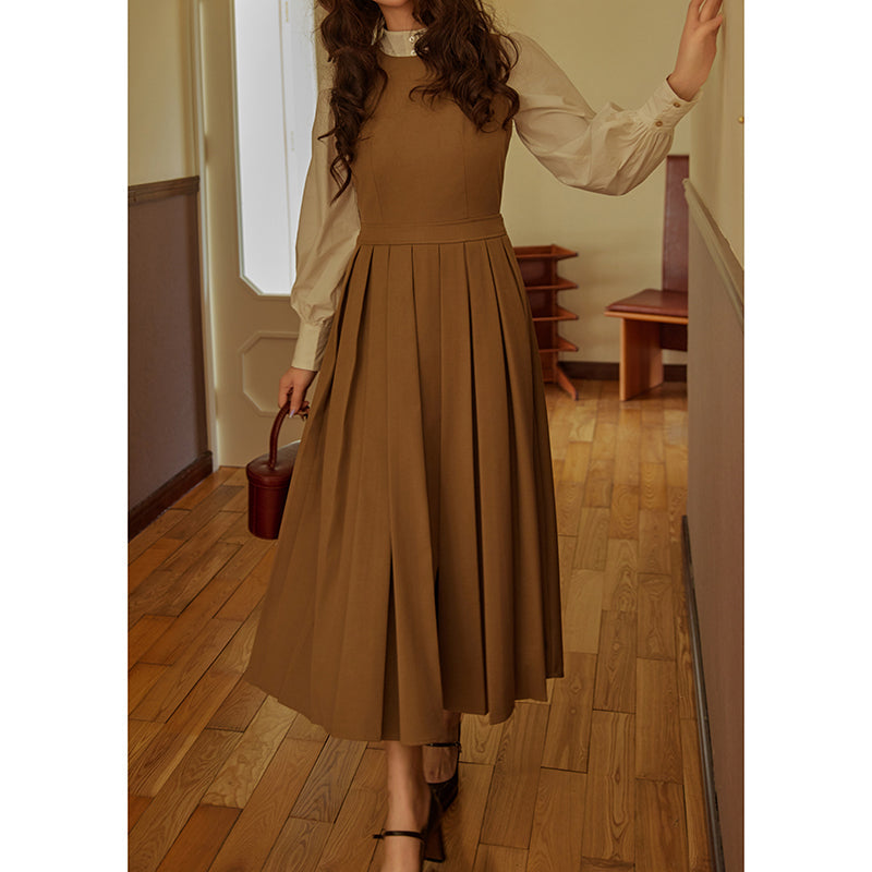 classical pleated jumper skirt