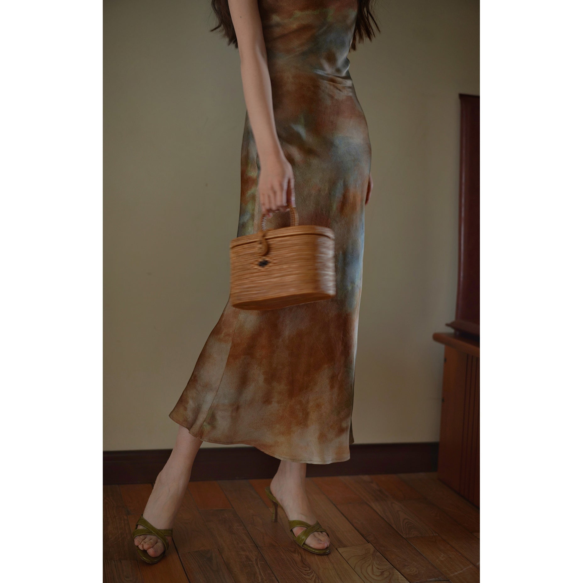 Art sunrise strap dress