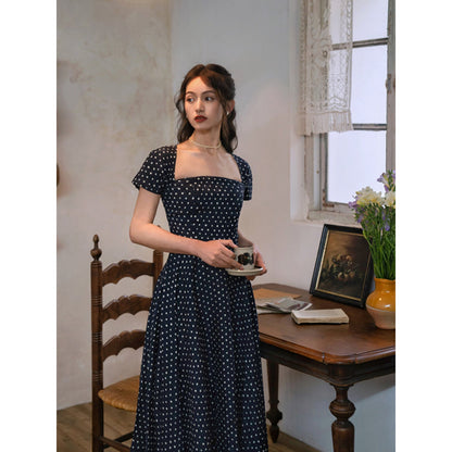 Movie actress' polka dot retro dress