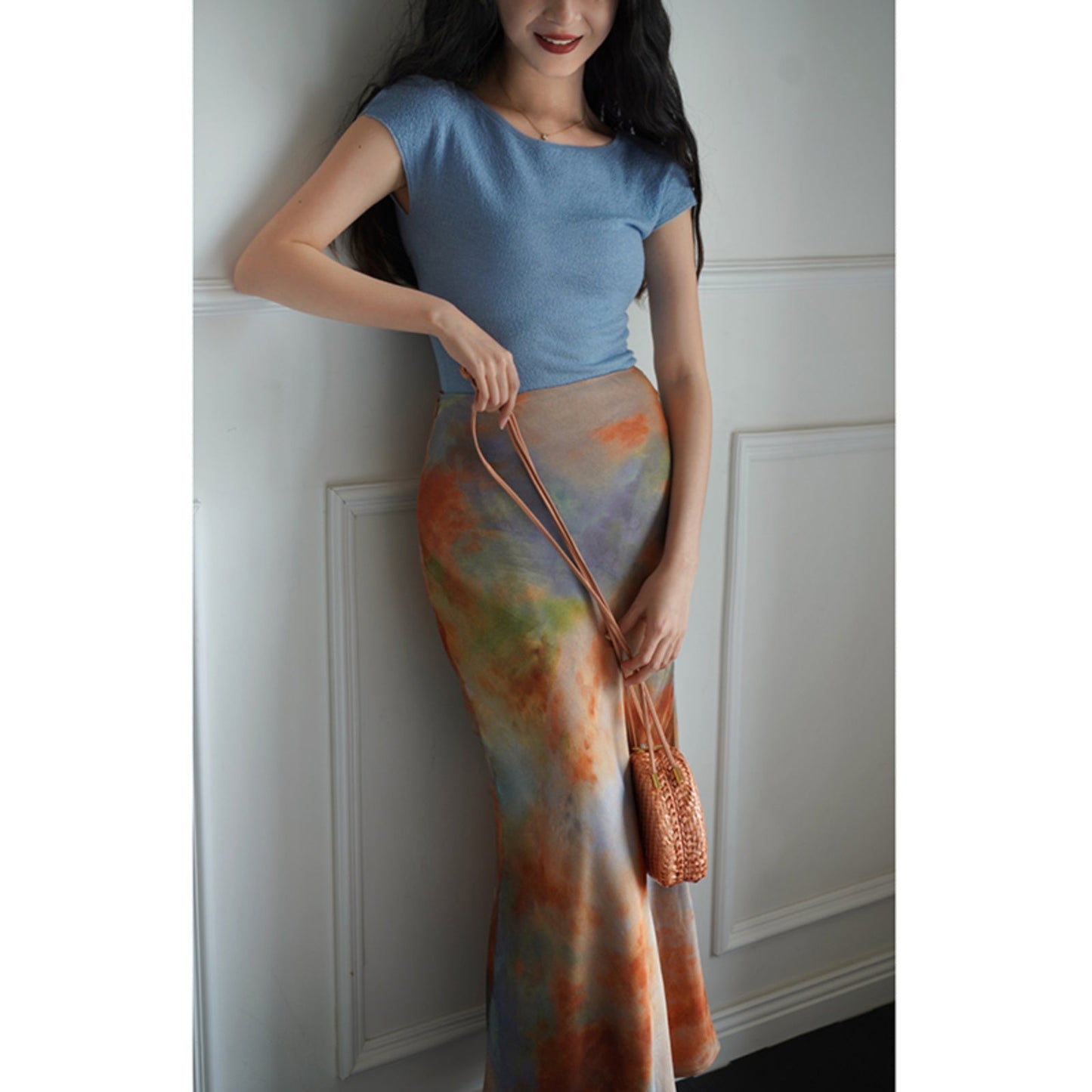 art sunrise mermaid skirt