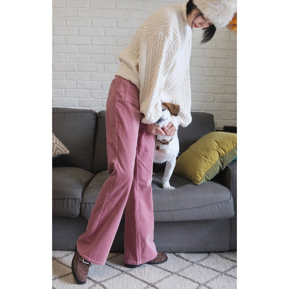 Classic corduroy color straight pants