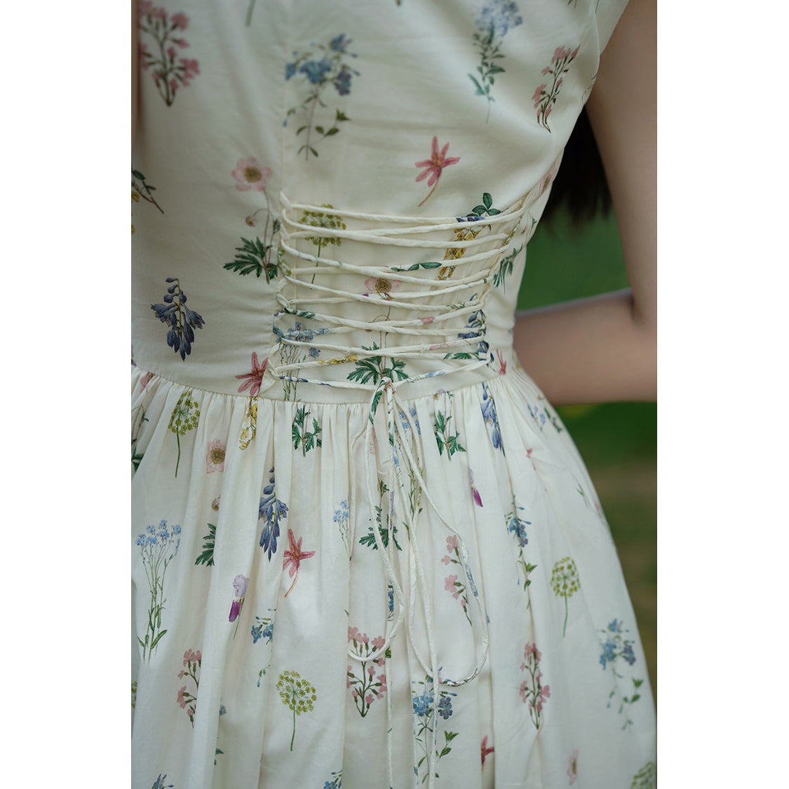 watercolor flower drawing strap dress