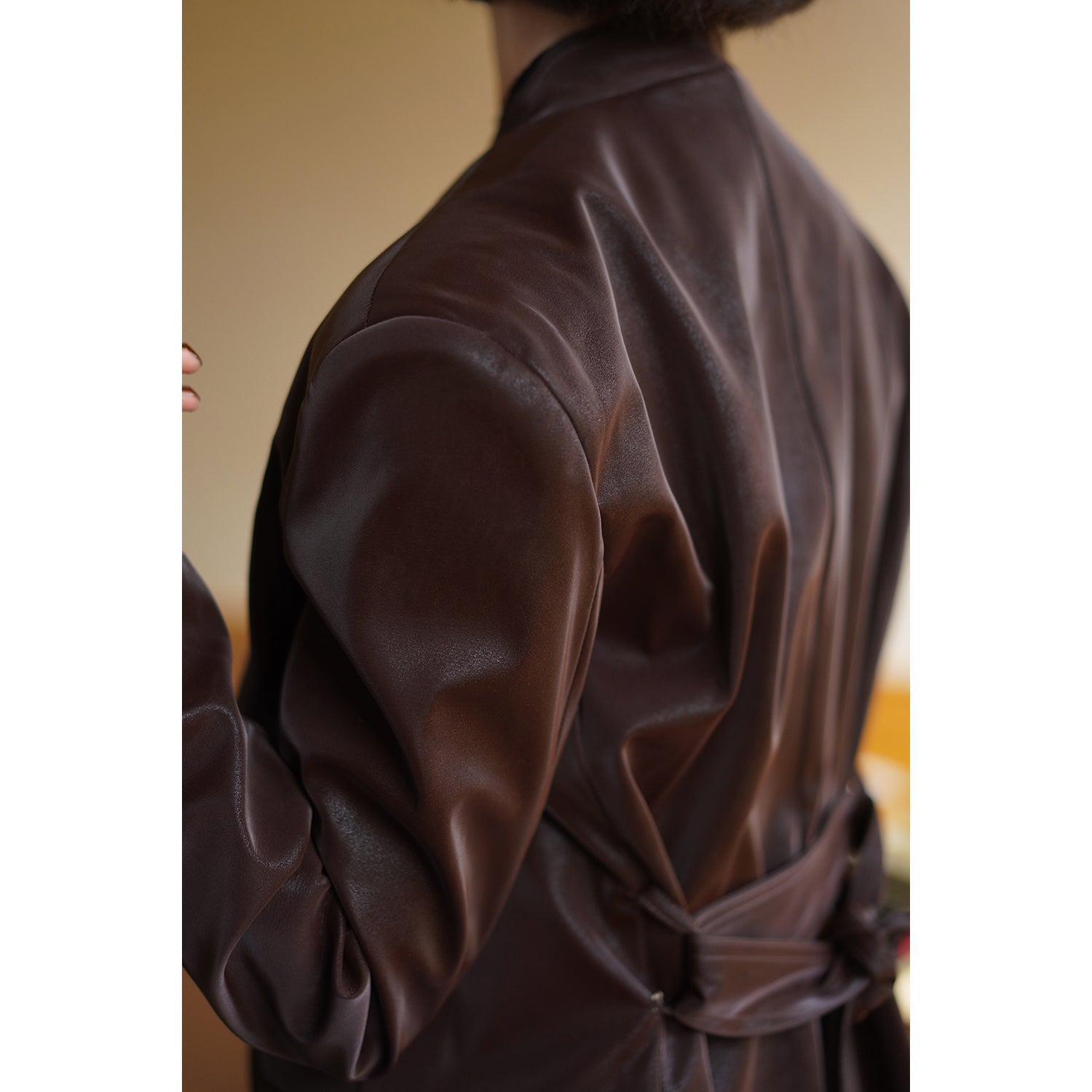 dark brown western movie leather jacket